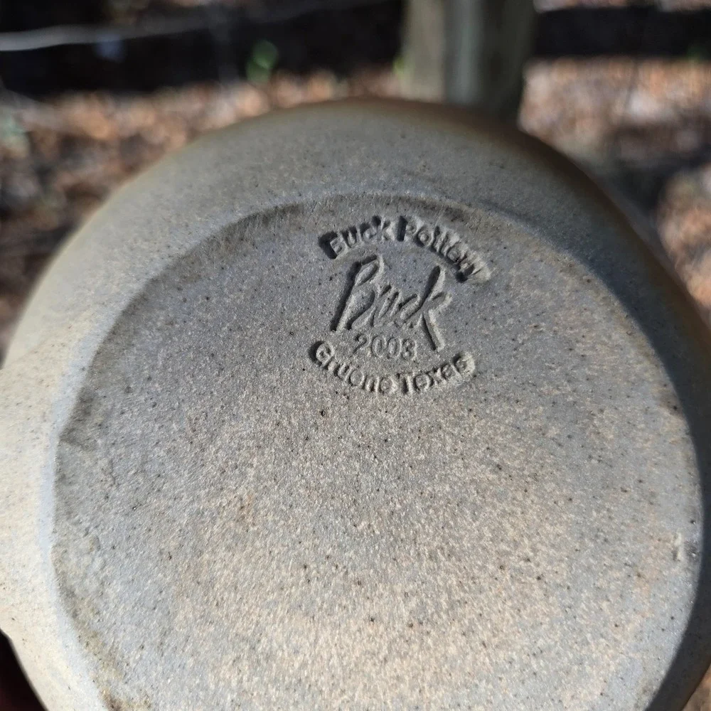 Handmade Stoneware Measuring 5‎ Cup Handle: Buck Pottery, Gruene Texas Signed